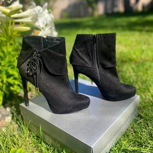 Thalia Sodi 10 Black High Heels Ankle Booties